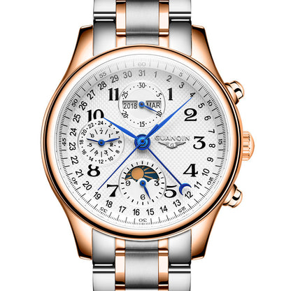 Men's Perpetual Calendar Leather Men's Watch