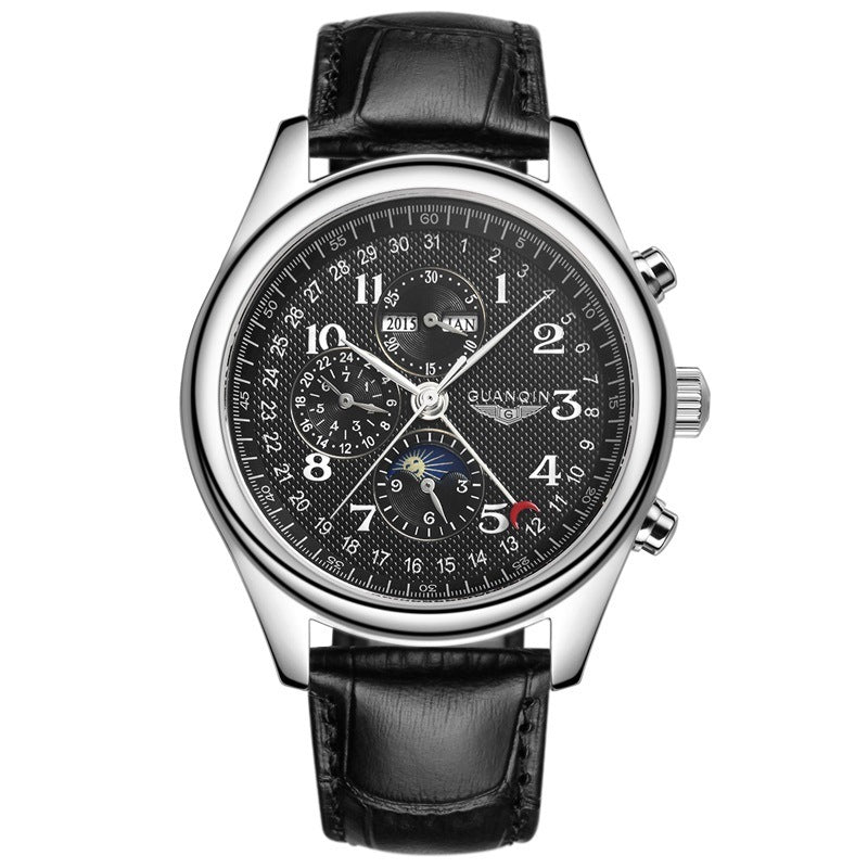 Men's Perpetual Calendar Leather Men's Watch